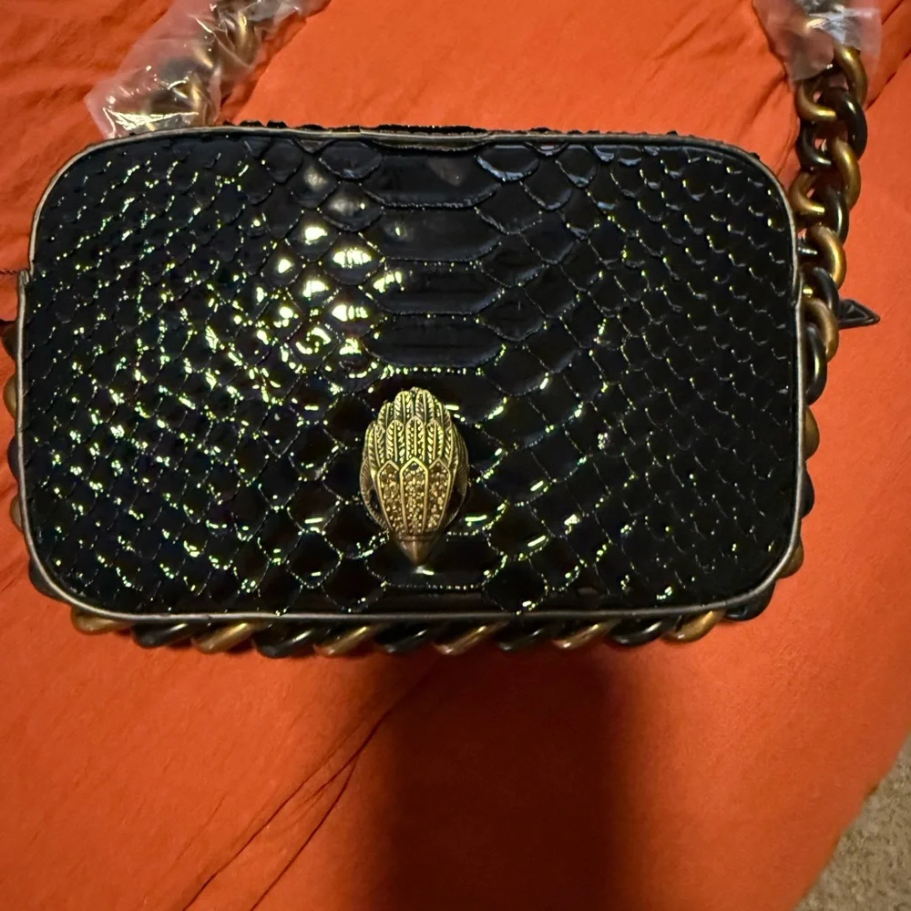 Kurt Geiger Black and Gold Crossbody Bag - Picture 2 of 3